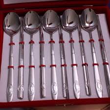 Vintage Korean Chopsticks and Spoon Set, Serving Set for ...
