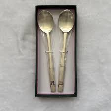 Set of 2 Korean Silver Spoon & Chopsticks Set, 90% REAL ...