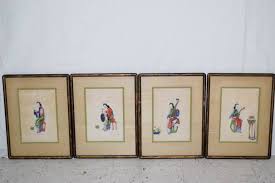 Four 19th C. Chinese Watercolor Painting On Rice Paper