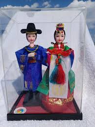 korean wedding ceremonial dolls set of 2 groom and bride in ...