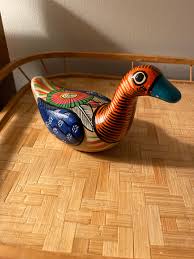 Vintage Folk Art Ceramic Duck, Hand Painted - Etsy Australia