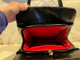 Coblentz Original Handbag, Circa 1960s, Black Leather, Crimson Interior - Etsy