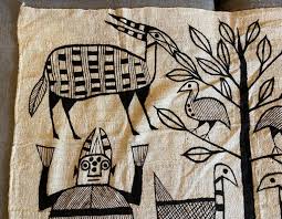 African Senufo Korhogo Large Mid-Century Folk Art Mud Cloth ...