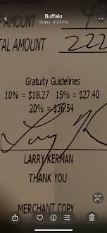 Tipping suggestions at a nice restaurant