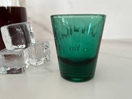 New York City Skyline Vintage Green Souvenir Shot Glass ...