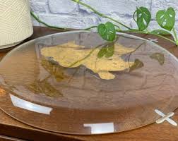 Culver Three Gold Kittens Round Glass Platter Tray 1960s Vintage - Etsy Canada