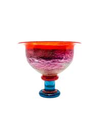 1991 Kosta Boda Large Art Glass Footed Bowl 'CanCan' Series ...