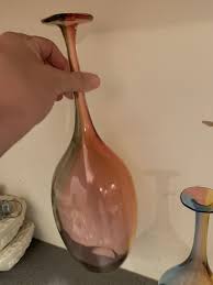 2-Kosta Boda Kjell Engman Fidji Collection Bottle Glass Vases 14 .25" & 11.5" | eBay