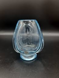 Swedish Kosta glass vase etched bird | eBay