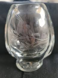 Scandinavian Art Glass # A3057 Vase etched birds Crystal ...