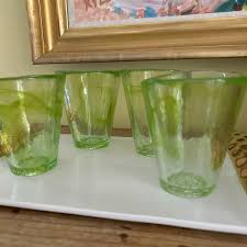 4 KOSTA BODA Green Swirl Mine Tumbler Ulrica Hydman-Vallien UHV Art Glass Sweden | eBay