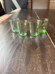 Uranium Glass Vintage Shot Glass - Etsy