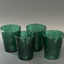 NEW Set of 4 Costa Nova LISA Emerald Green Glass Tumblers 4 ...