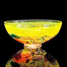 Sold at Auction: Kosta Boda Artist Collection Bowl, Yellow Satellite 59372