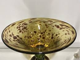 VTG. Murano Blown Glass Footed Spotted Bowl Decorative Italian | eBay