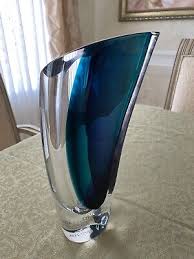 New Rare Kosta Boda Aria Lilac Vase in Purple & Green ...