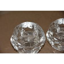 Kosta Boda 4" Glass Snowball Votive Candle Holders - Set of ...