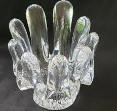 Vintage KOSTA BODA SUNFLOWER 4x4” Candle Holder ...