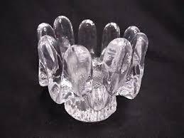 Goran Warff Kosta Boda Sunflower Art Glass Candle Holder ...