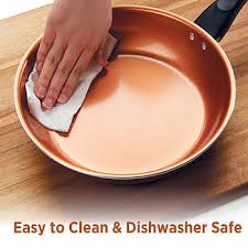 Farberware Glide Copper Ceramic 12" Nonstick Deep Frying Pan ...