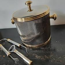 Save20%fabulous Rare Mid Century Modern Rockabilly Hollywood Regency Italian Complete 3-piece Icebucket Glam Bar Cart Accessory Plated Brass - Etsy