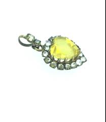 Antique Small Paste Heart Pendant Elegantly Crafted C.1890 - Etsy