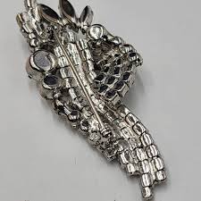 Vintage Unsigned WEISS Marquise Round Clear Rhinestone ...