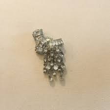 Vintage Kramer Rhinestone and Pearl Pin - Etsy