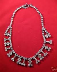 Vintage Rhinestone Foil Back Collar Necklace CAT RESCUE | eBay