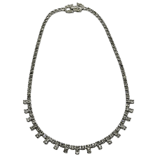 Art deco estate rhinestone collar necklace. For Sale at Ruby ...