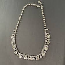 Vintage Stamped Kramer Rhinestone Necklace Bride Stunning ...