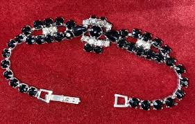 Vintage Silver Tone Rhinestone Choker Necklace Rhodium Plate ...