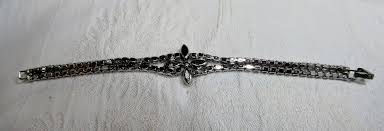 Vintage Rhinestone Bracelet, Mid Century Glamour, Hollywood ...