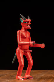 Set of 2 Vintage Handmade Diablo (Devil) Alebrijes – Industrial Artifacts