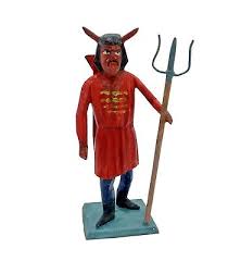Grulicher Krampus / Devil with Trident / 11 cm - Carved Wood (# 16108) | eBay