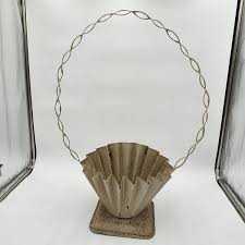 Vintage Metal hanging Graveside Funeral Basket planter ...