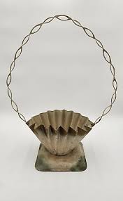 Vintage Metal hanging Graveside Funeral Basket planter ...