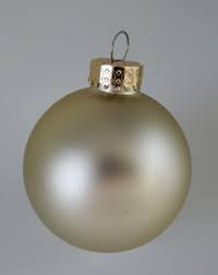 Ashland Glass Holiday Ornament Set of 7 Gold Satin/Frosted Balls ~ 2.6" each | eBay