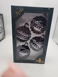 Krebs Ebony Shine Velvet Silver Fancy Band 2 5/8" Christmas ...