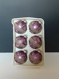 Christmas Ornaments 4 KREBS Hand Decorated Glass W/ Crowns ...