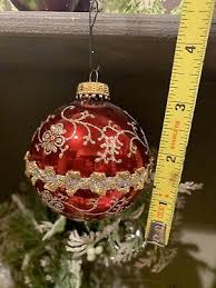 1 Vintage 3” Christmas by Krebs Hand Decorated Glass ...