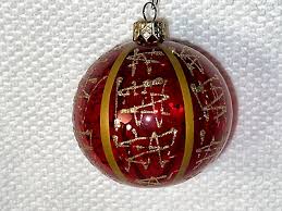 Beautiful Red translucent Christmas Ornament with Gold ...