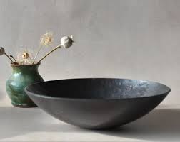 Forged Iron Anniversary Bowl: Hammered Rustic Table ...