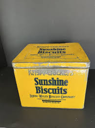 Vintage Krispy Crackers Sunshine Biscuits Tin Container ...