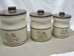 VINTAGE BROWN & TAN KROMEX ALUMINUM CANISTER ...