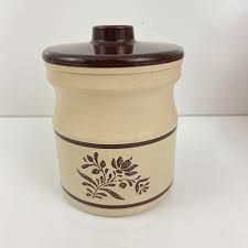 Vintage Kromex Canister Set: Brown Floral Kitchen Storage ...
