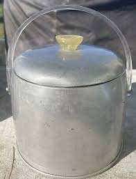 Vintage Kromex MCM Spun Aluminum Ice Bucket Acrylic ...