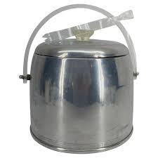 Vintage Mid-Century Modern Aluminum and Lucite Ice Bucket ...