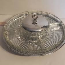 Kromex | Dining | Vintage Kromex 7 Piece Chrome Plated Glass ...