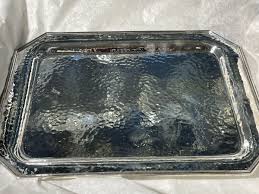 SLIVER ~LARGE~ ORNATE PLATE SERVING PLATTER TRAY Handmade | eBay